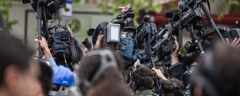Media cameras at an event