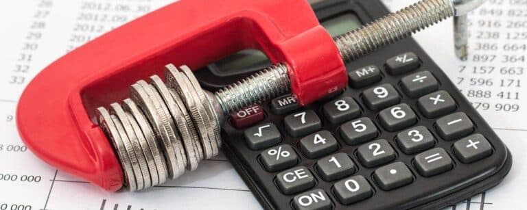 Squeezing coins to represent a budget