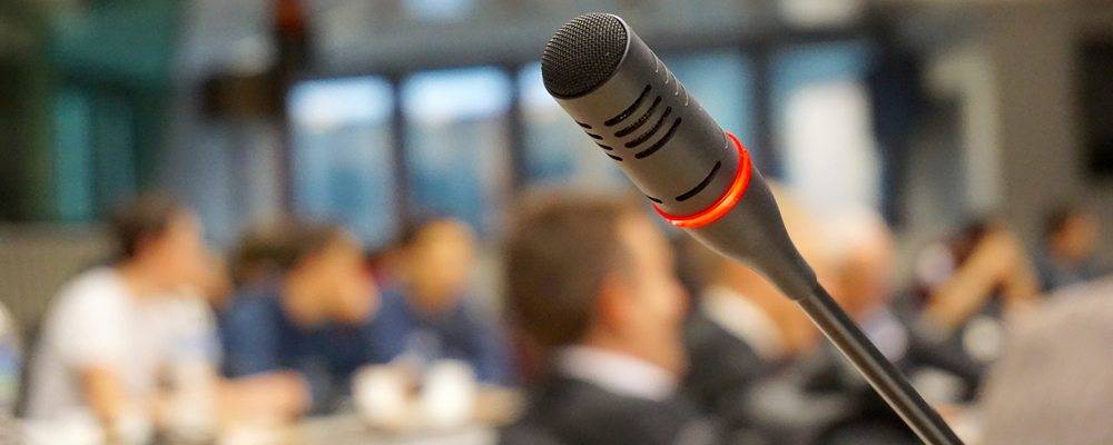 Microphone at a conference